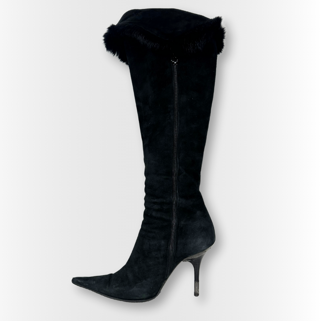 Purr Fur Stiletto Boots