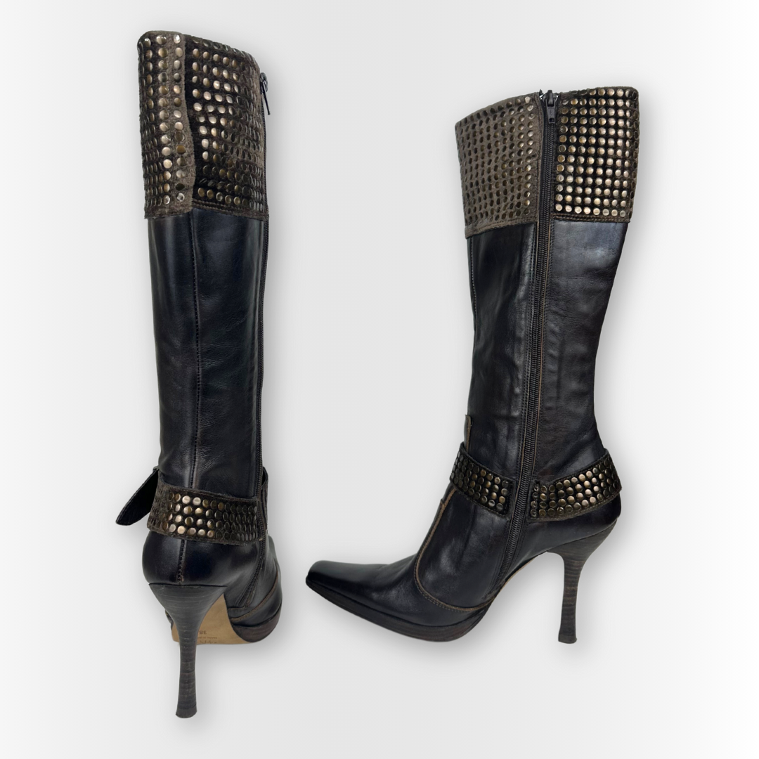 Buckle Stiletto Boot
