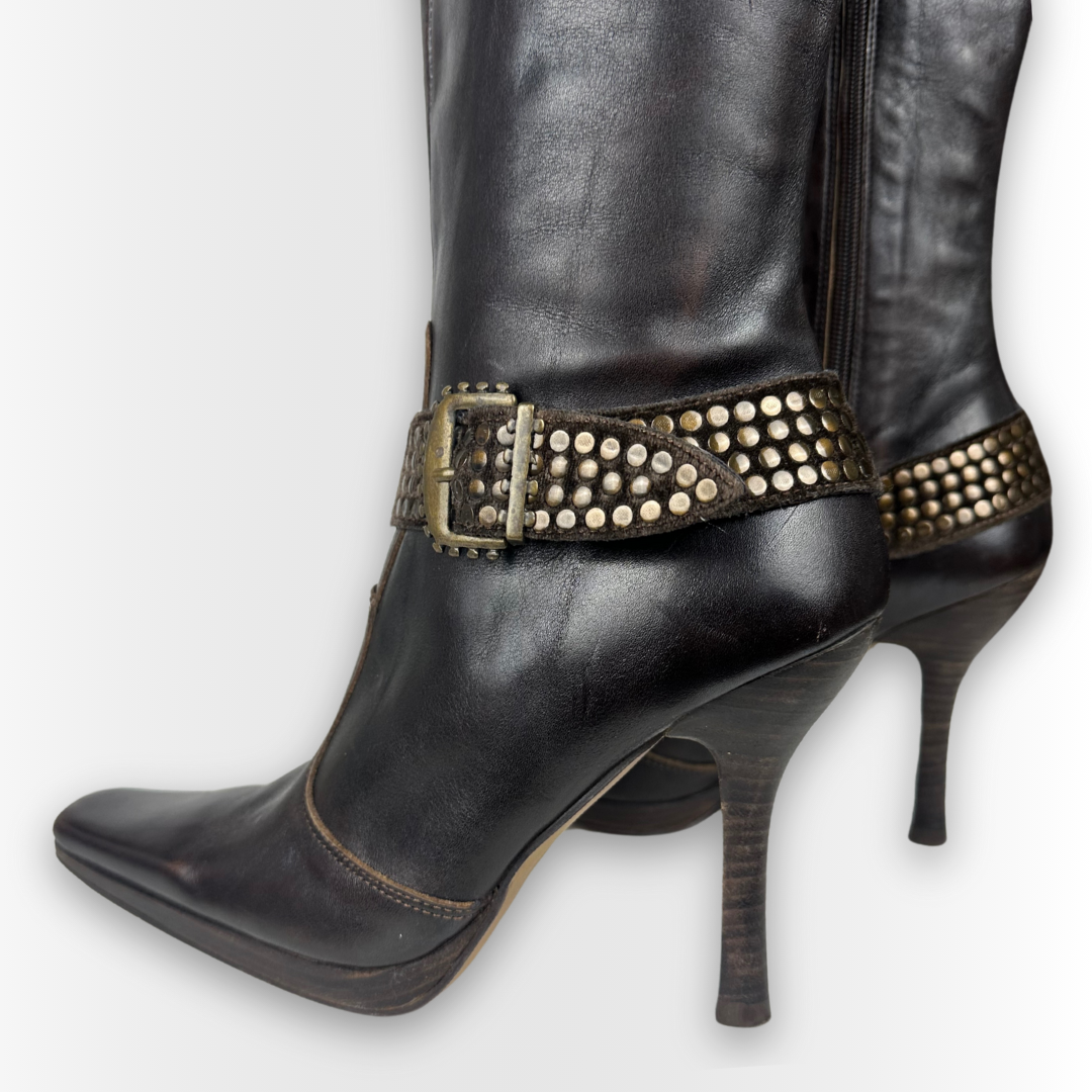 Buckle Stiletto Boot