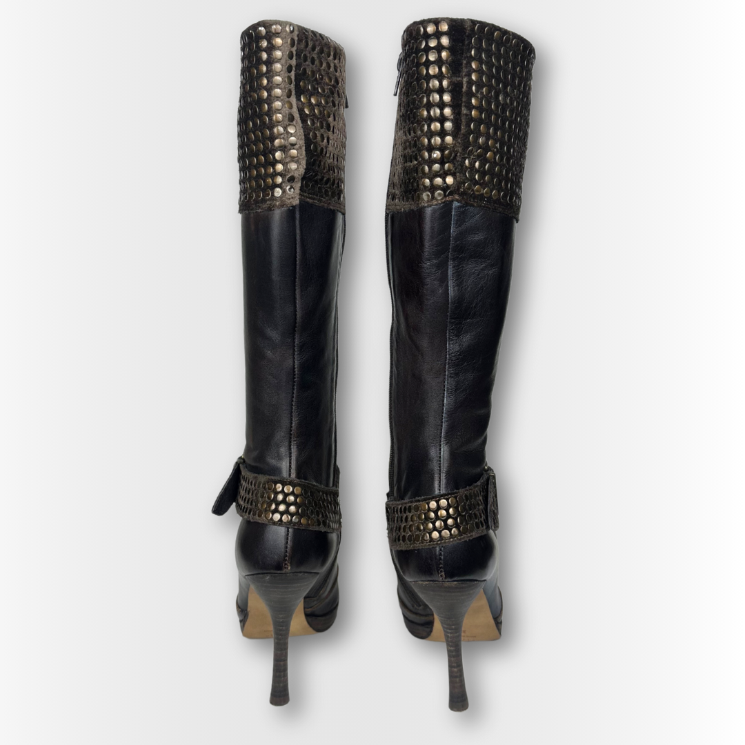Buckle Stiletto Boot