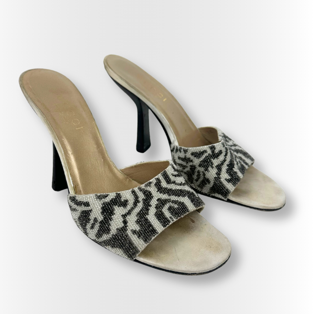 Gucci Zebra Mules