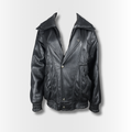 Leather bomber