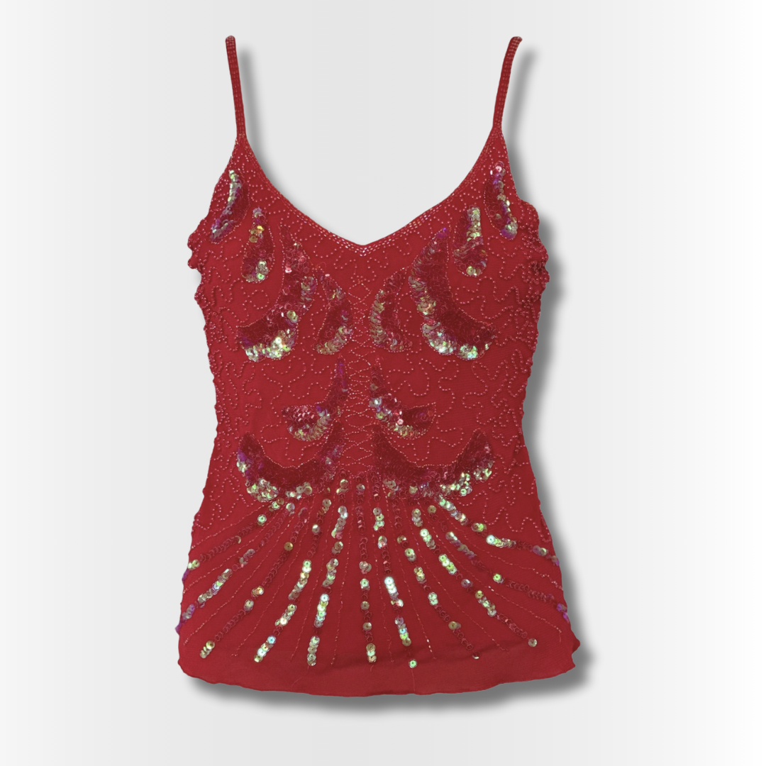 Sparkly red tank