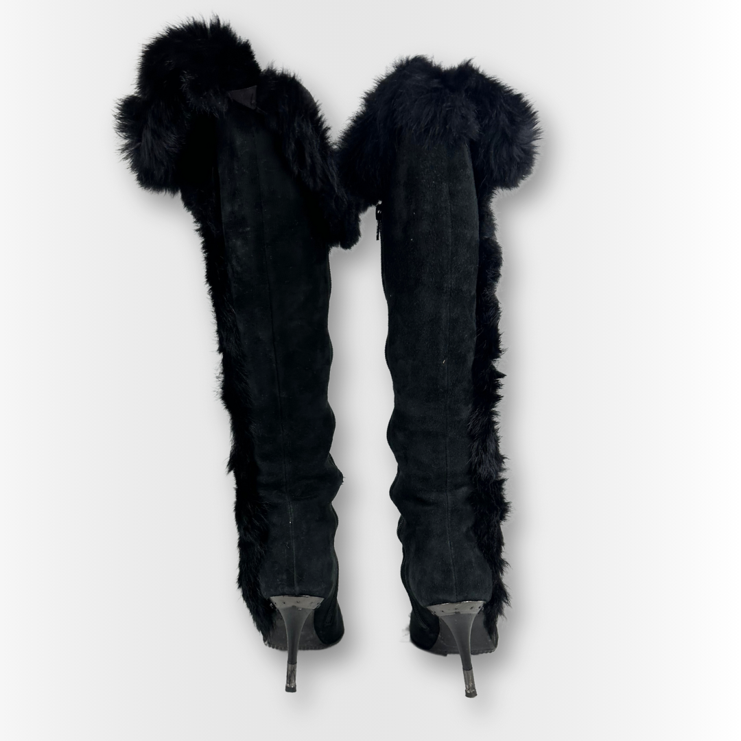 Purr Fur Stiletto Boots