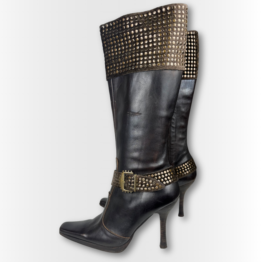 Buckle Stiletto Boot