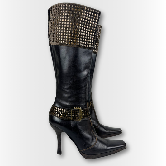 Buckle Stiletto Boot