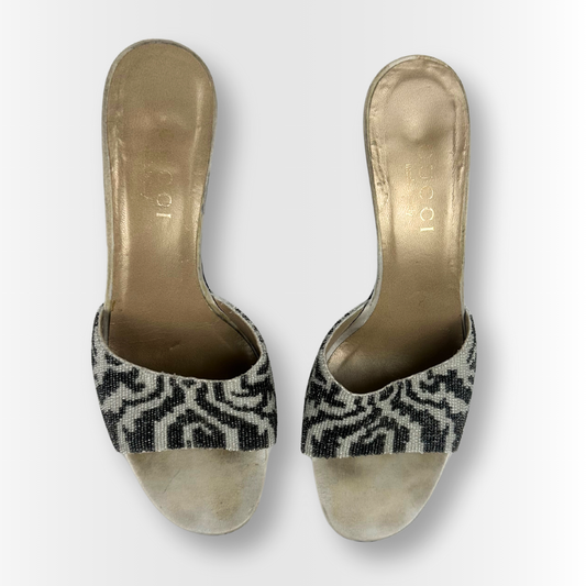 Gucci Zebra Mules