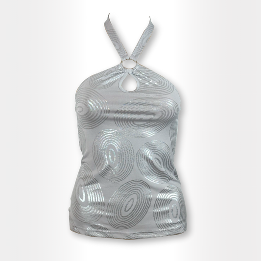 Silver Halter Topp