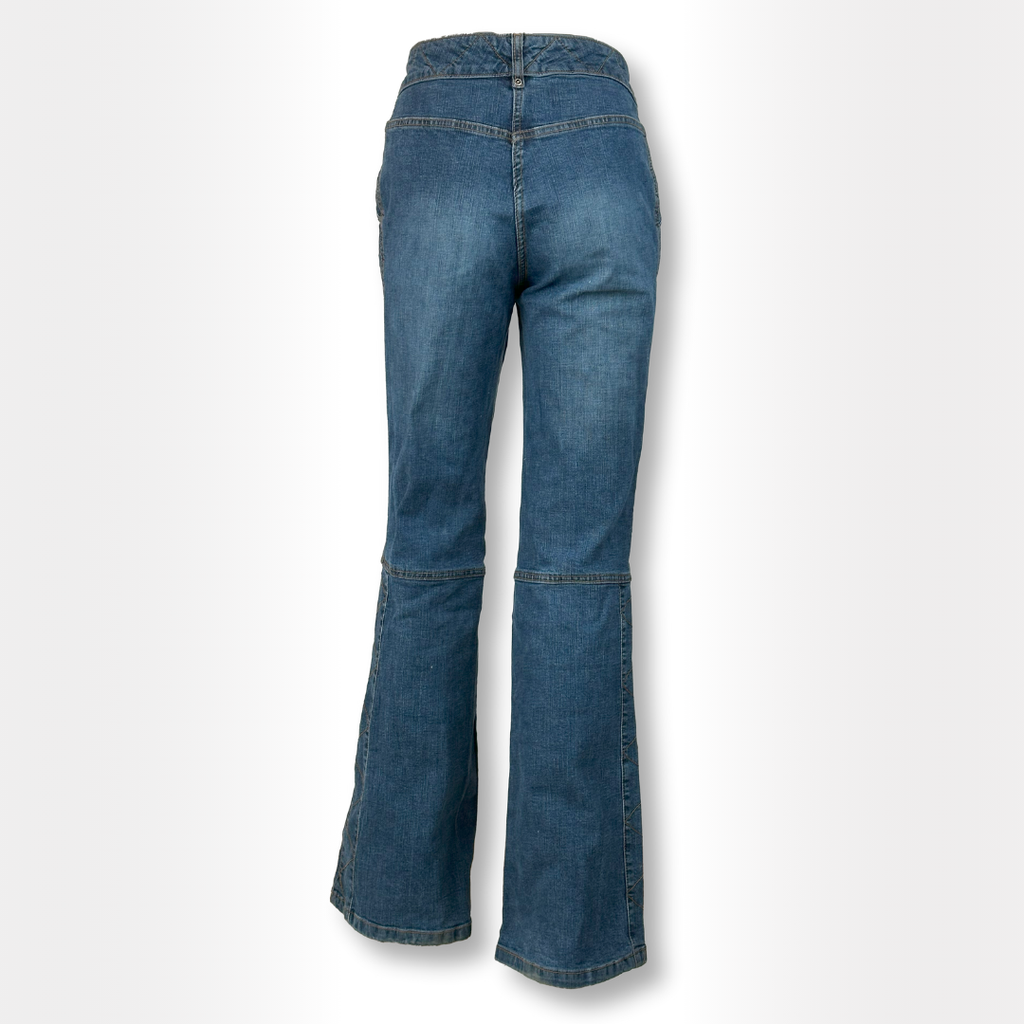 Bootcut-jeans med spänne