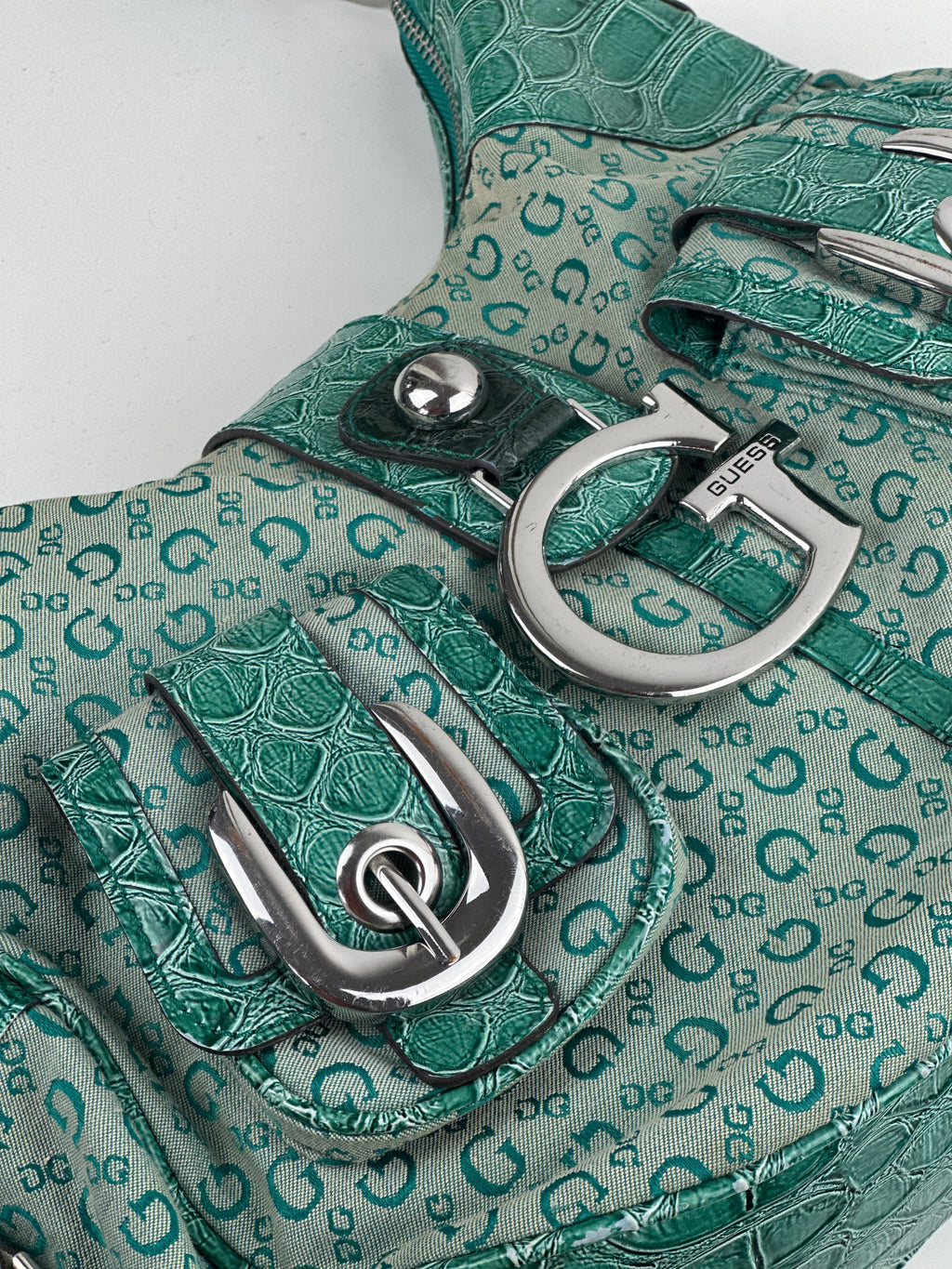 Green Guess Tote