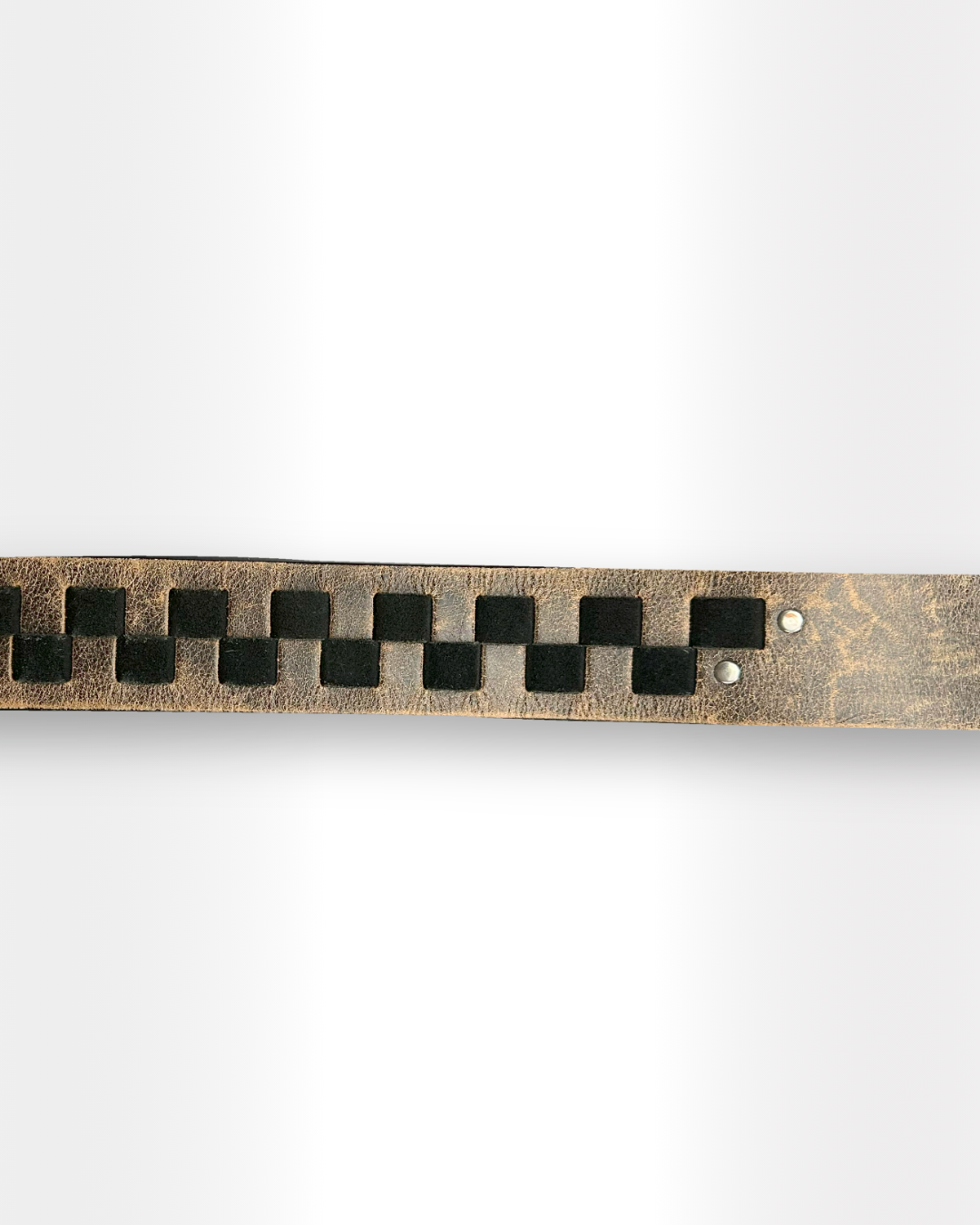 Checkered Leather Belt
