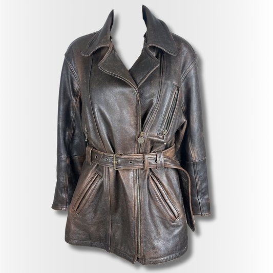 Leather coat