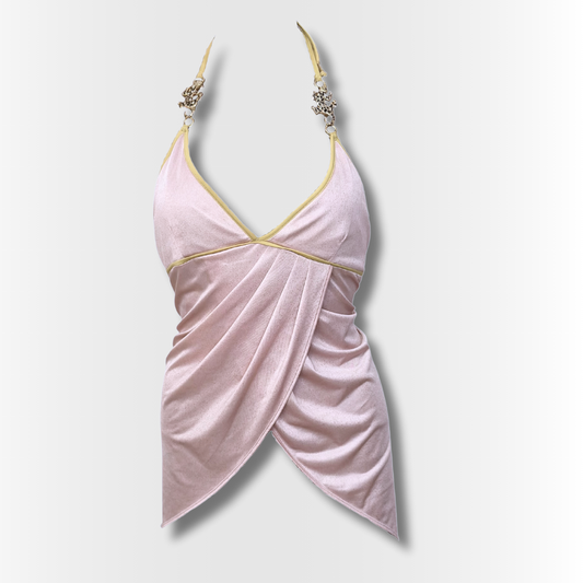 Pink halterneck top