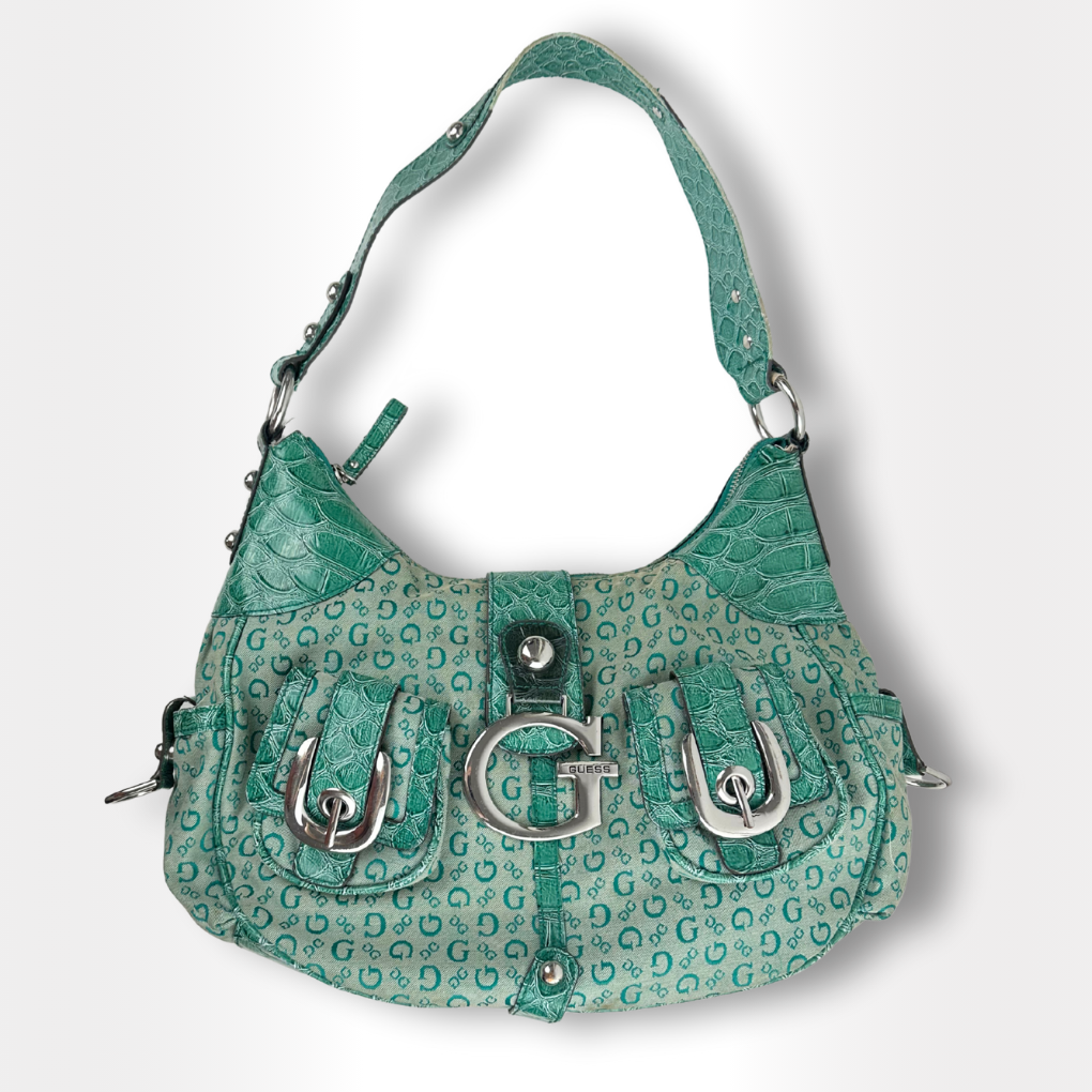 Green Guess Tote